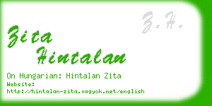 zita hintalan business card